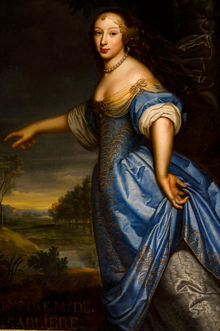 Portrét Madame de la Sablière. Olej na plátně od Pierre Mignard