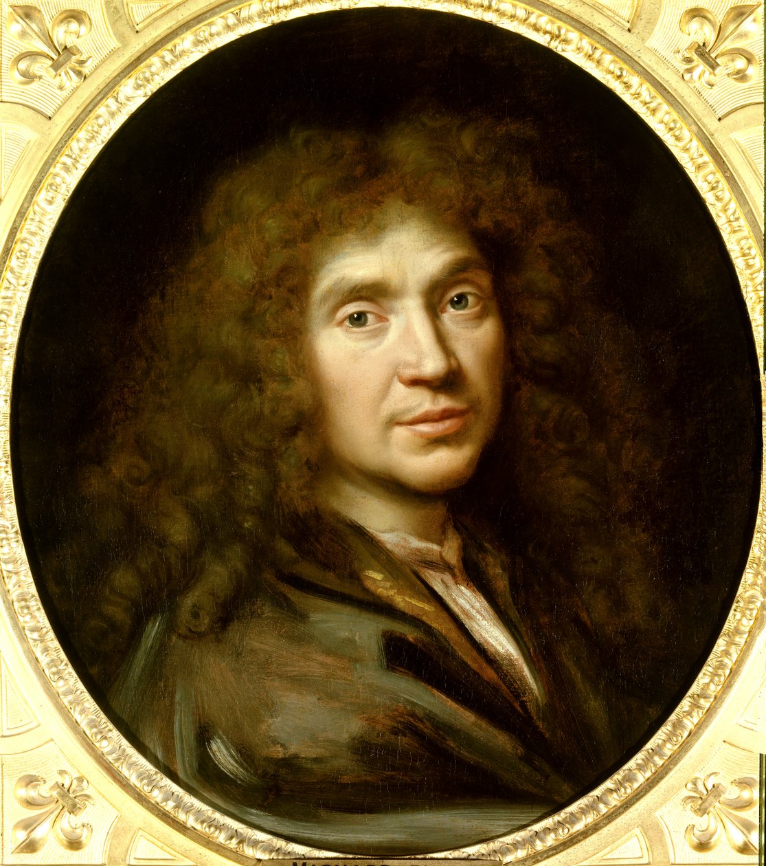 Portrét Moliera (1622-1673) Jean Baptiste Poquelin. Olej na plátně. Velikost: 0,55 x 0,48. Obraz Pierra Mignarda (1612-1695) kolem roku 1658. Chantilly. Muzeum Conde. - Portrét Molièra (1622-1673) Jean Baptiste Poquelin. Olej na plátně. 0,55 x 0,48. Painti od Pierre Mignard