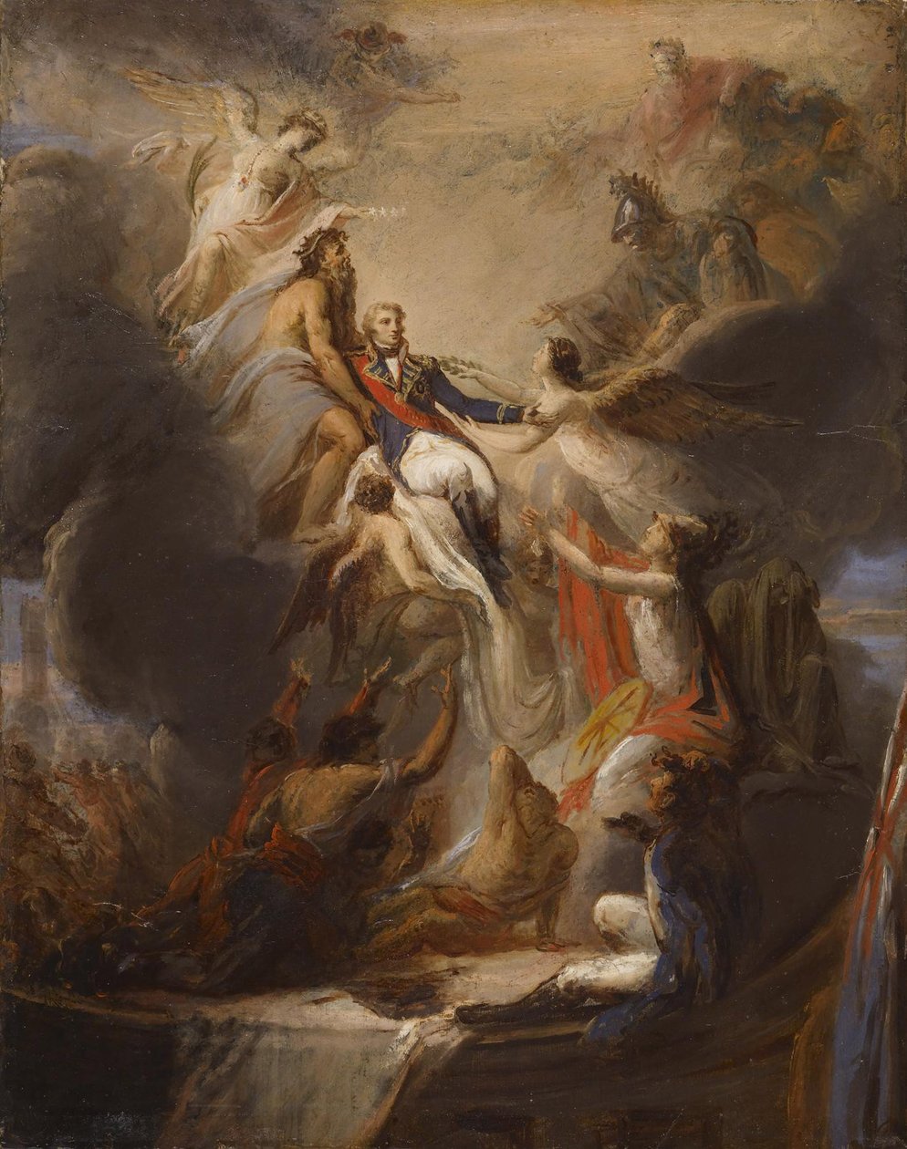 The Apotheosis of Nelson, c.1818 (olej na papíře připevněné na plátně) od Pierre Nicolas Legrand