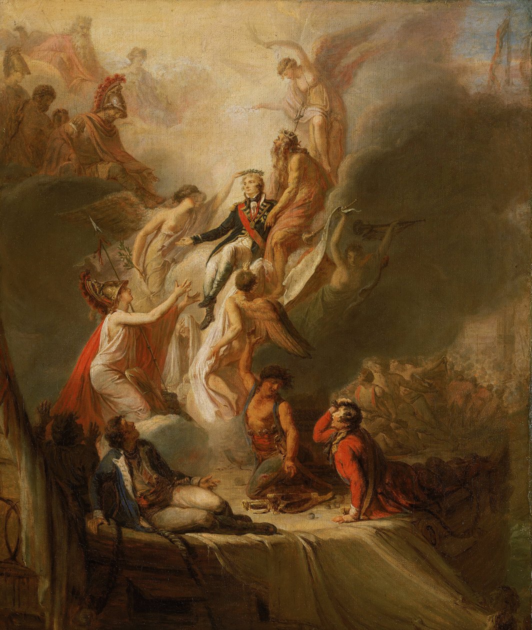 Apoteóza Horatia Nelsona (1758-1805), asi 1805-18 (olej na plátně) od Pierre Nicolas Legrand