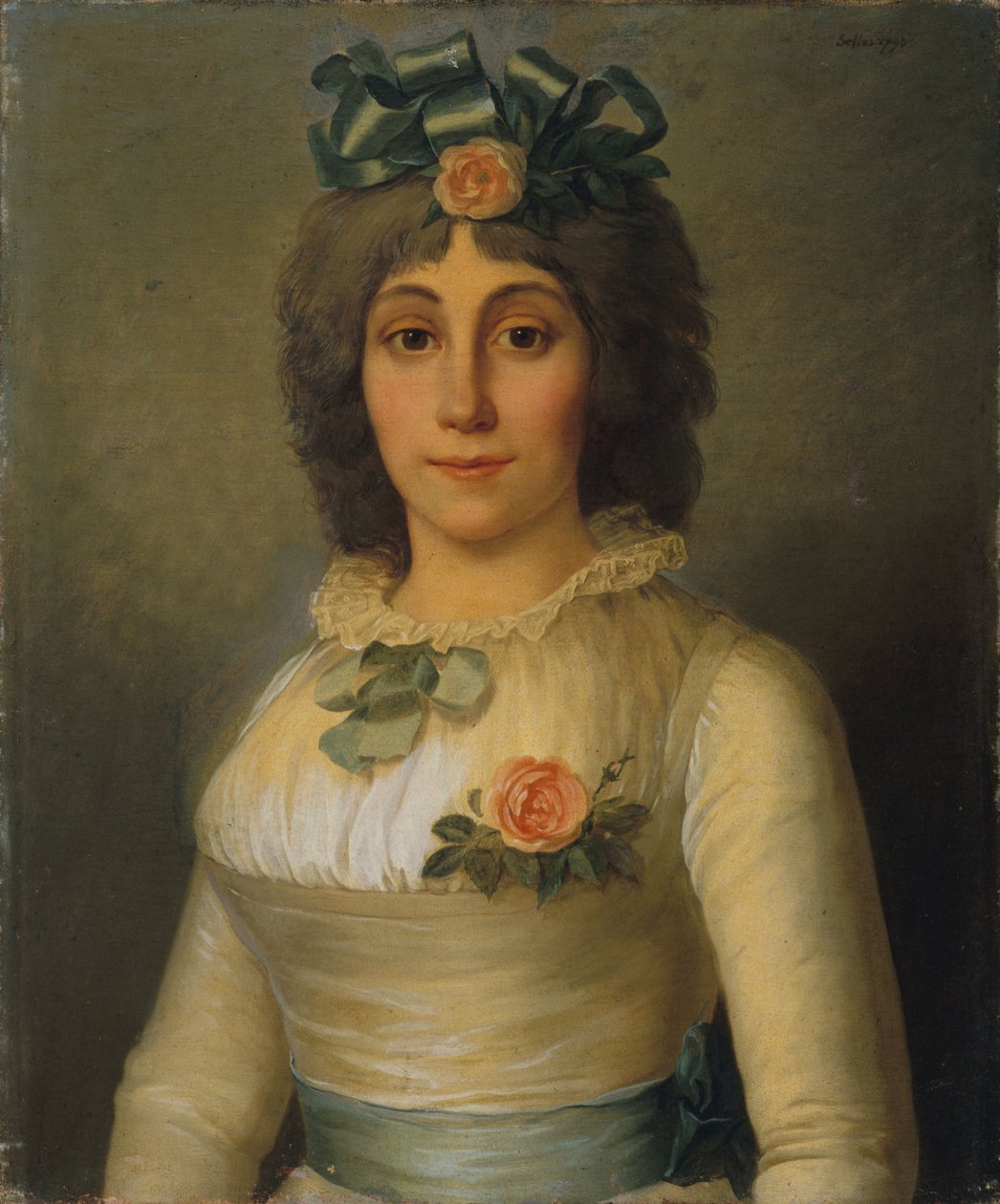 Portrét Anne-Josèphe Théroigne de Méricourt 1762-1817, 1793. od Pierre Nicolas Selles