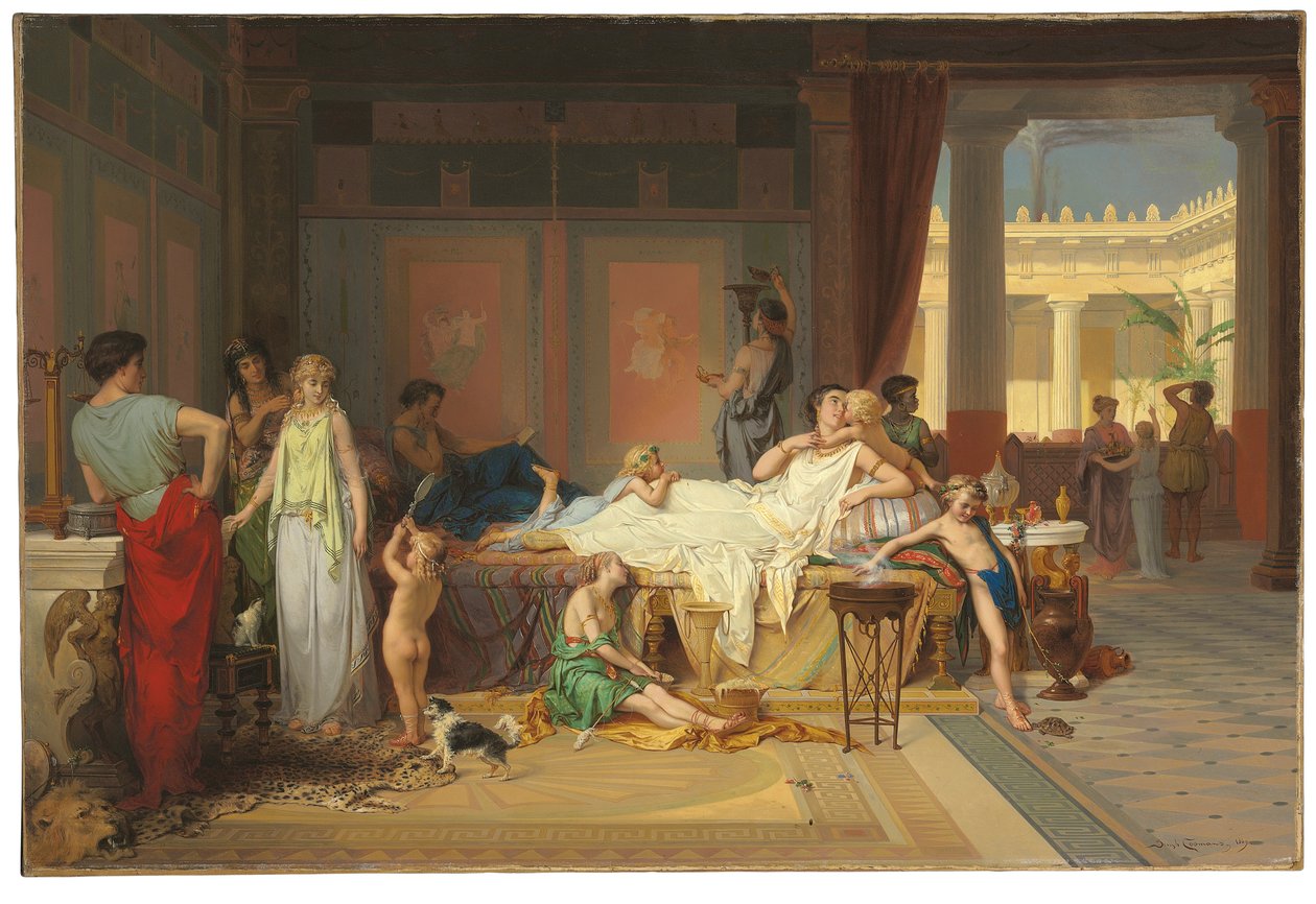 Poslední hodina Pompejí - Dům básníka od Pierre Oliver Joseph Coomans
