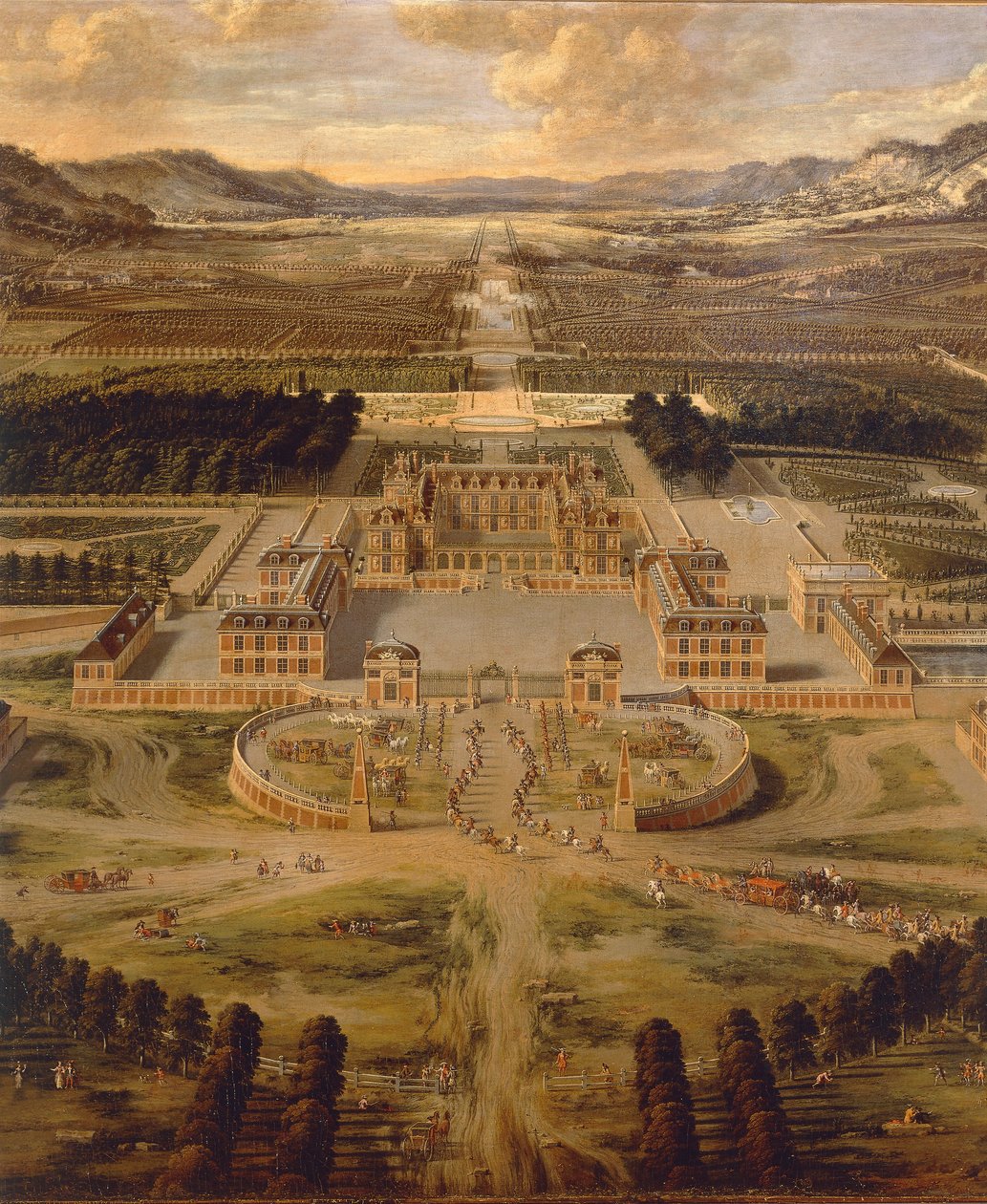 Pohled na palác ve Versailles a jeho zahrady od Pierra Patela od Pierre Patel