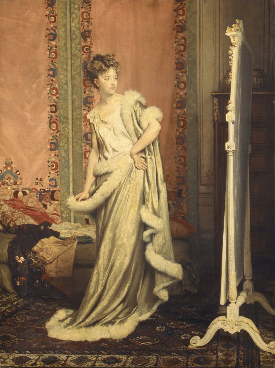 Před zrcadlem, 1873. od Pierre Paul Lêon Glaize