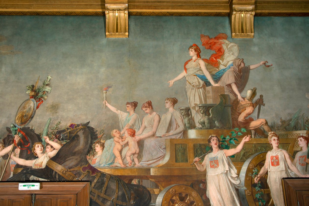 Freska "" Triumph of the Republique "" od Pierre Paul Lêon Glaize