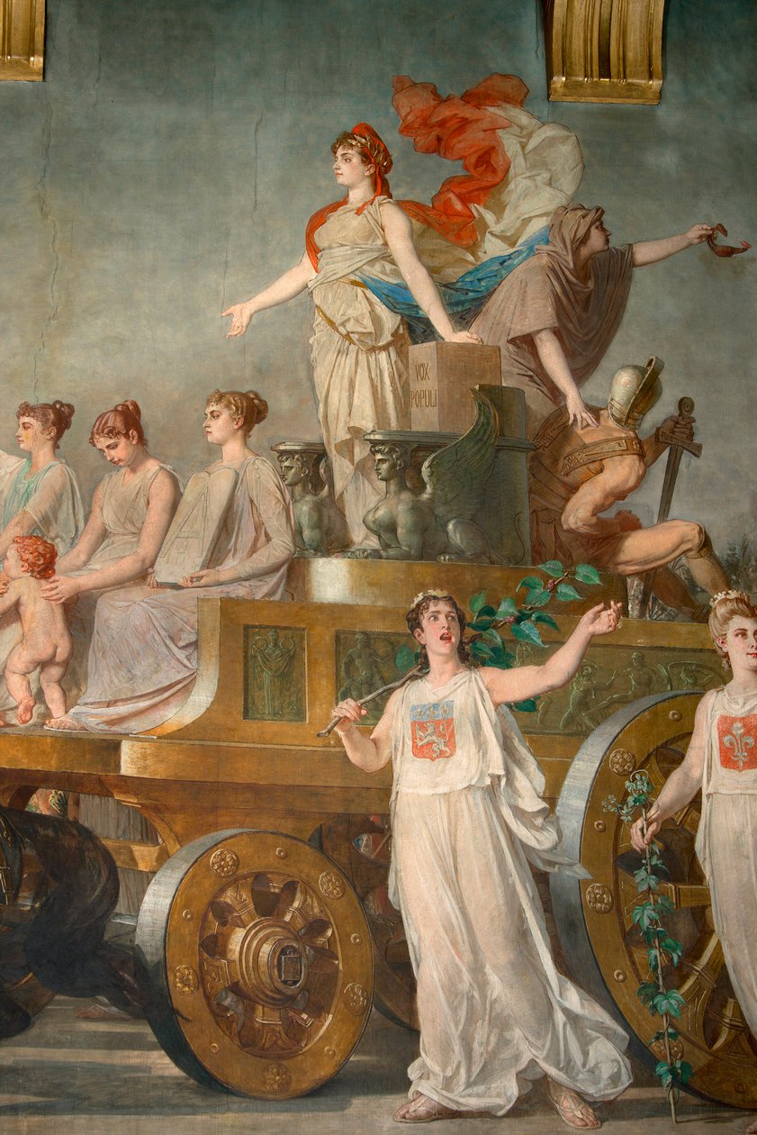 Freska "" Triumph of the Republique "" od Pierre Paul Lêon Glaize
