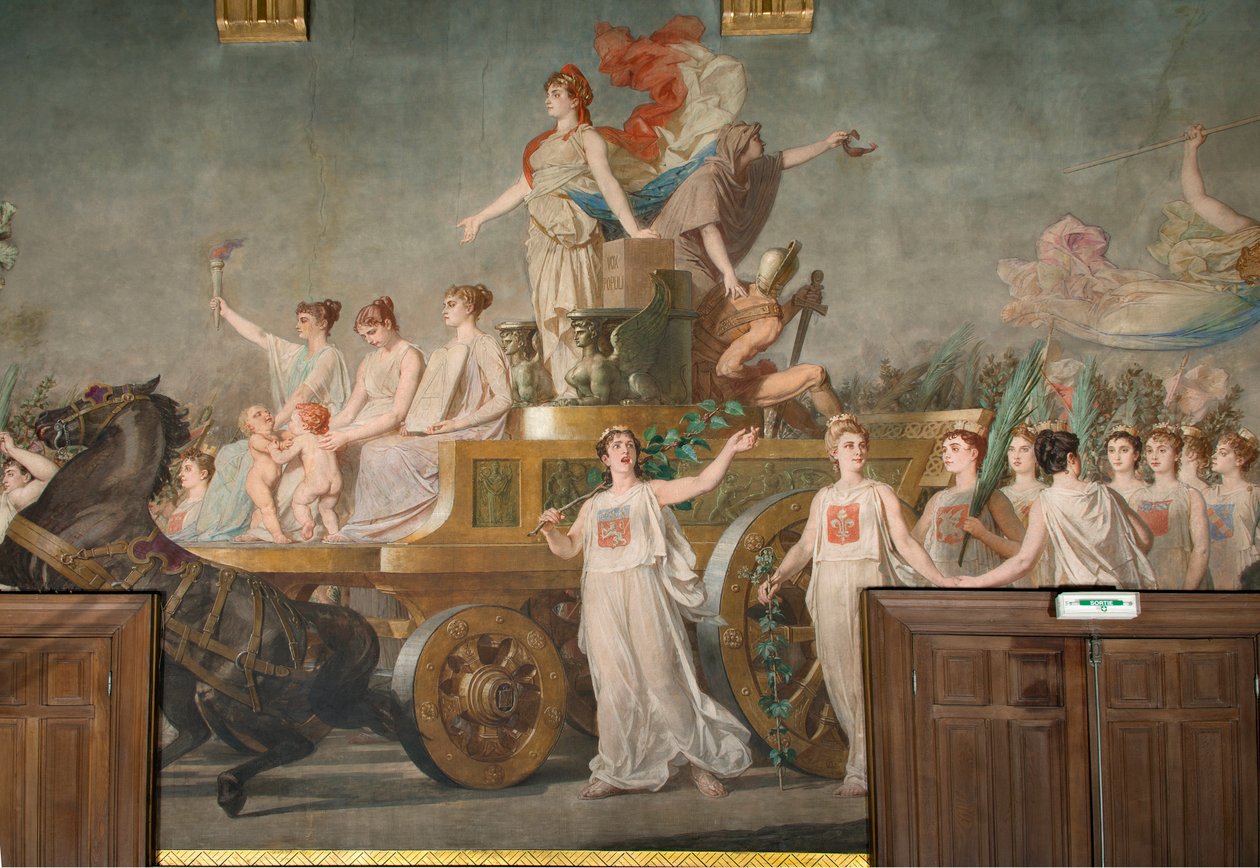 Freska "" Triumph of the Republique "" od Pierre Paul Lêon Glaize