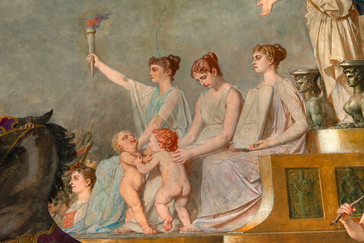 Freska "" Triumph of the Republique "" od Pierre Paul Lêon Glaize