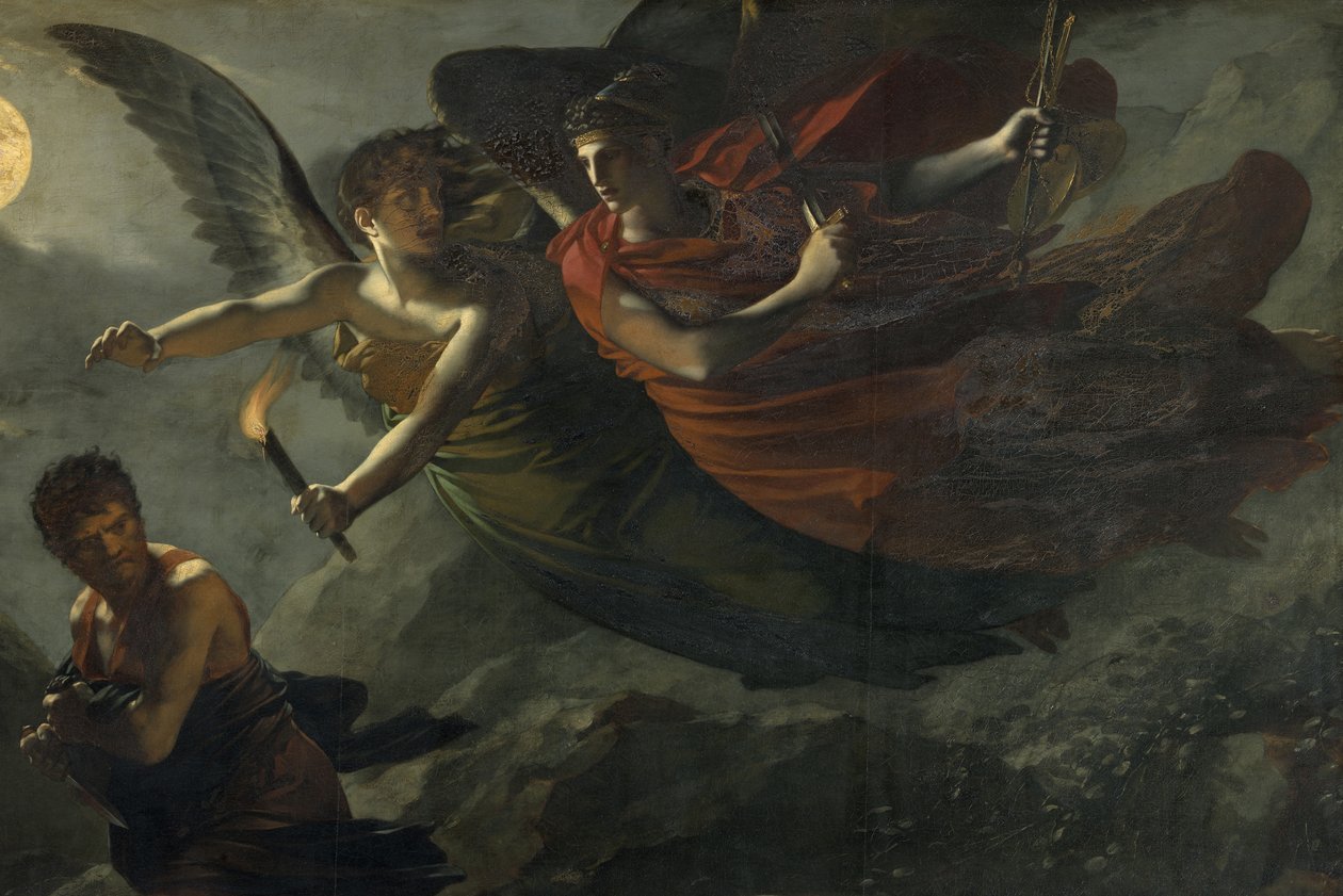 Detail: Justice and Divine Vengeance Pursing Crime od Pierre Paul Prudhon