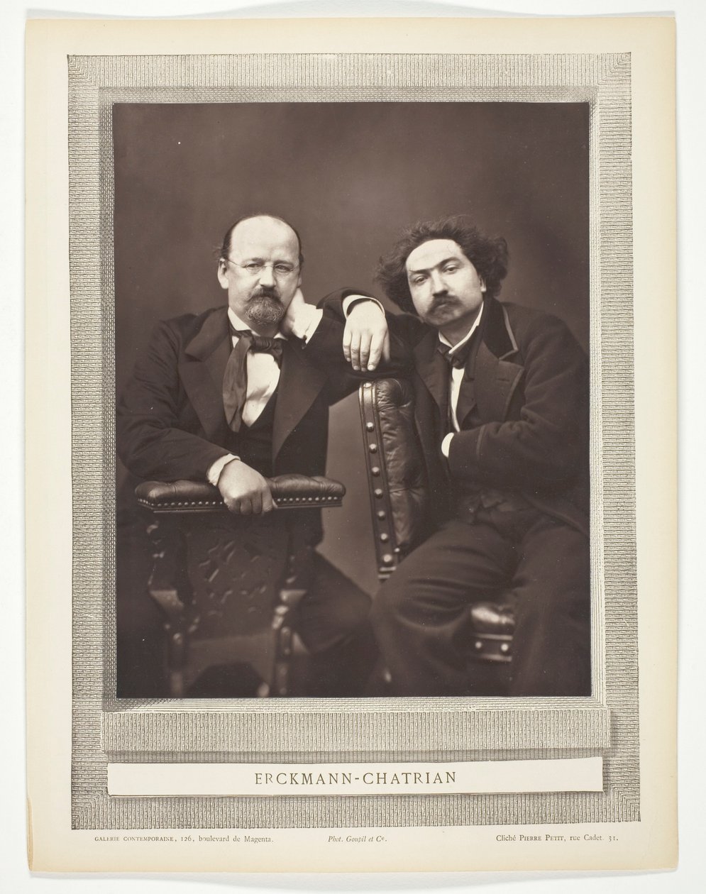 Émile Erckmann (francouzský spisovatel, 1822-1899) a Alexandre Chatrian (francouzský spisovatel, 1826-1890) od Pierre Petit