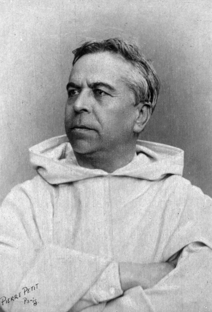 Portrét dominikánského mnicha Henriho Didona, cca 1890-1900 (černobílá fotografie) od Pierre Petit