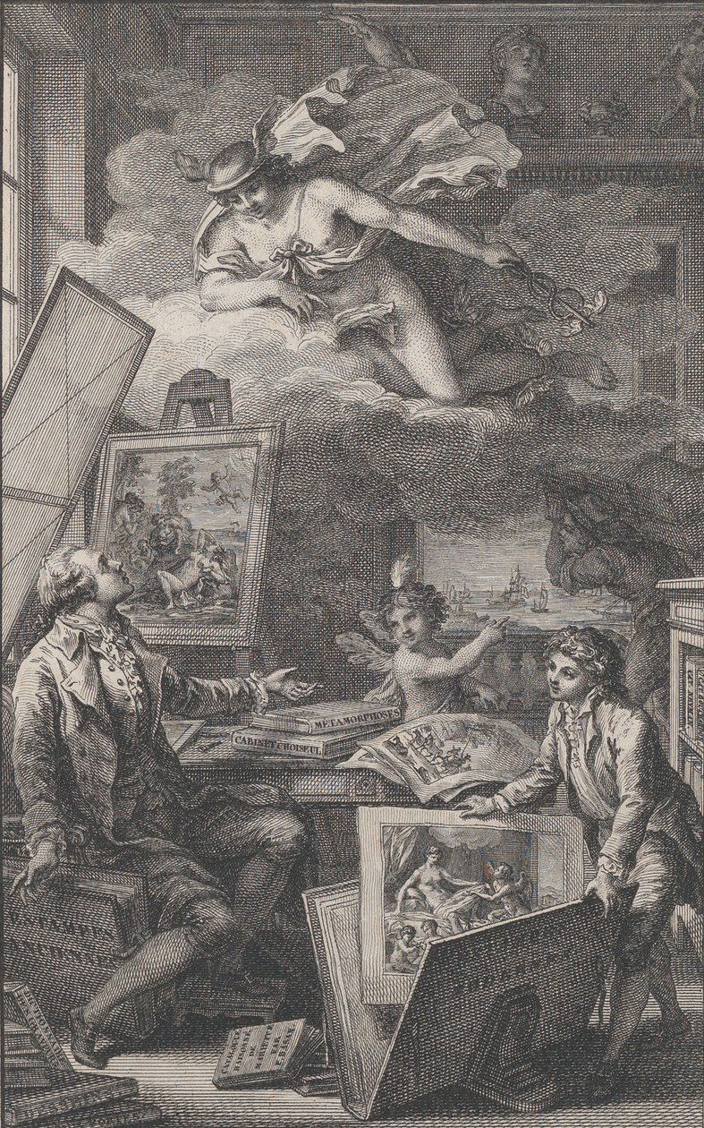 Na památku P. FR. Basan, rytina do katalogu sbírky P.-F. Basan..., 1798. od Pierre Philippe Choffard