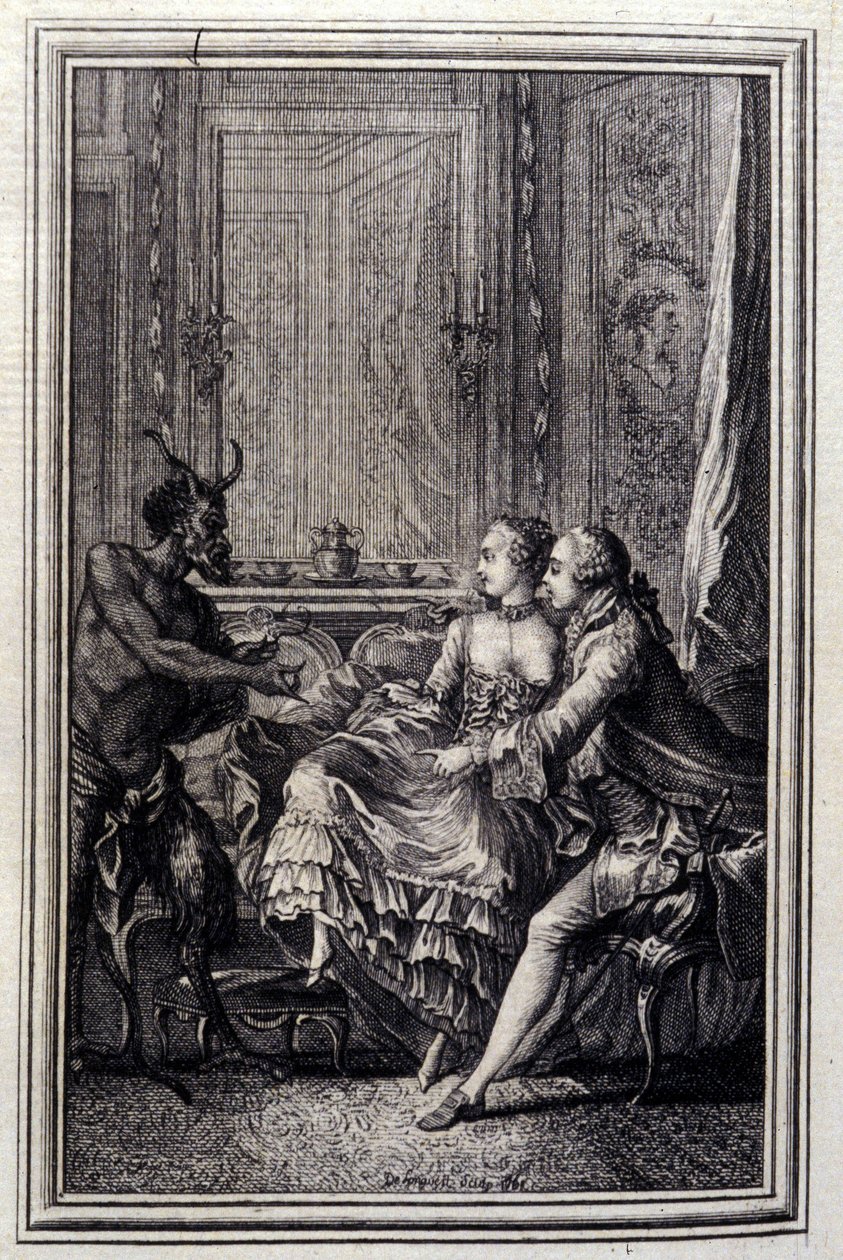 The Impossible Thing - v “”Příběhy a povídky ve verších”” od Jeana La Fontaina. 1776. Ilustrace P. P. Choffard. od Pierre Philippe Choffard