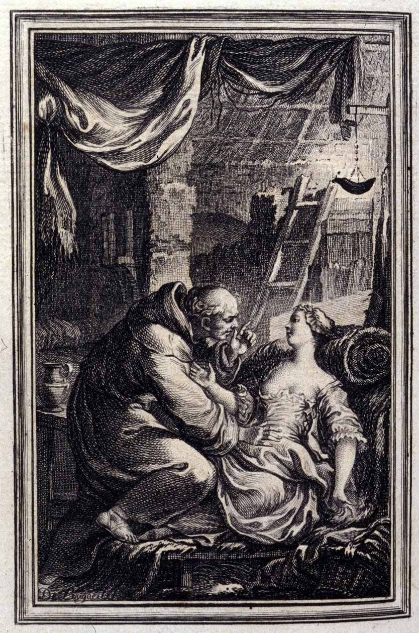 Ďábel v pekle - v „Příběhy a povídky ve verších“ od Jean La Fontaine. 1776. Ilustrace P. P. Choffard. od Pierre Philippe Choffard