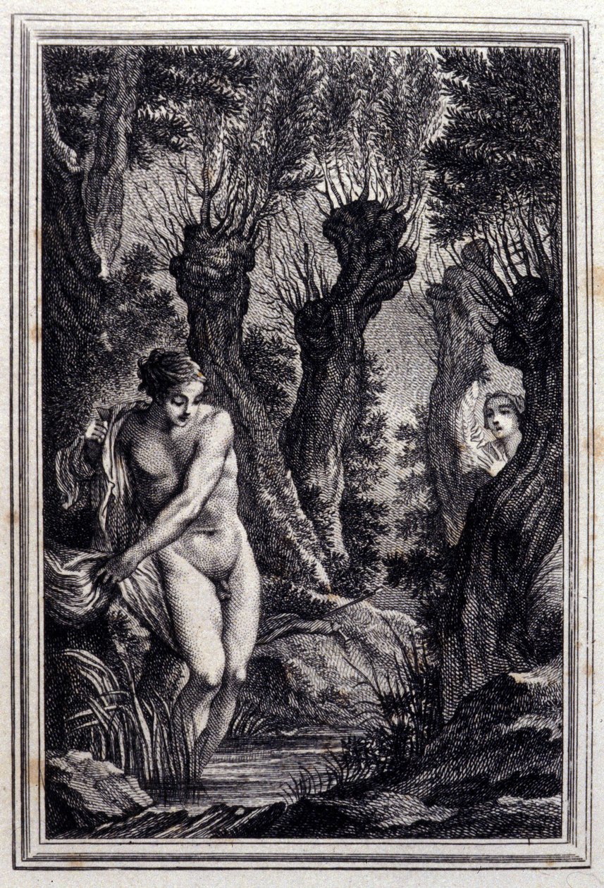 Případ svědomí - v „“ Příběhy a povídky ve verších““ od Jean La Fontaine. 1776. Ilustrace P. P. Choffard. od Pierre Philippe Choffard