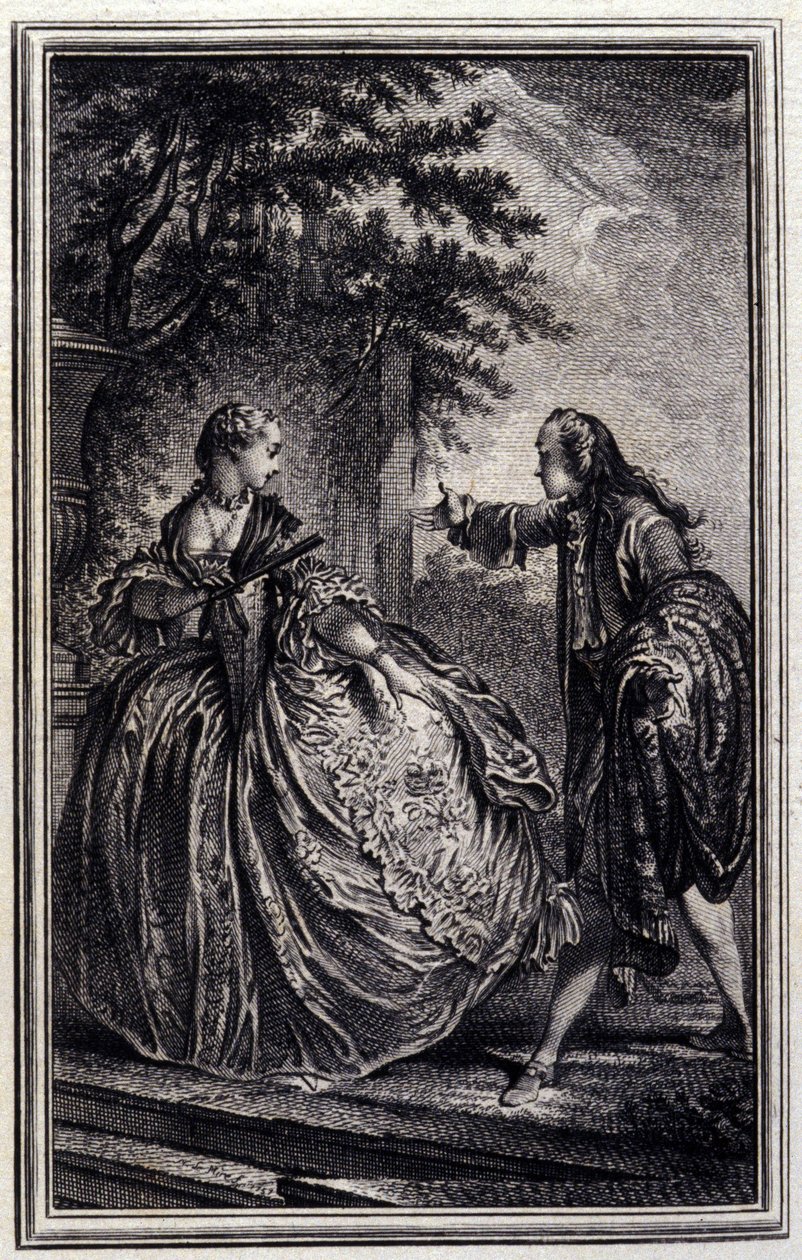 Nicaise - v "" Příběhy a povídky ve verších "" Jean La Fontaine. 1776. Ilustrace P. P. Choffard. od Pierre Philippe Choffard