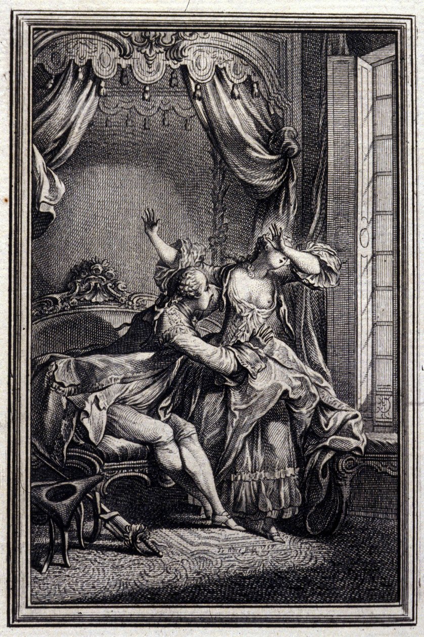 Richard Minulto - v "" Příběhy a povídky ve verších "" Jean La Fontaine. 1776. Ilustrace P. P. Choffard. od Pierre Philippe Choffard