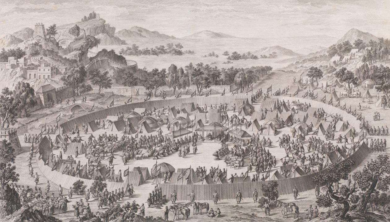 Porážka náčelníka Uš-Turfana a jeho města, 1774. od Pierre Philippe Choffard
