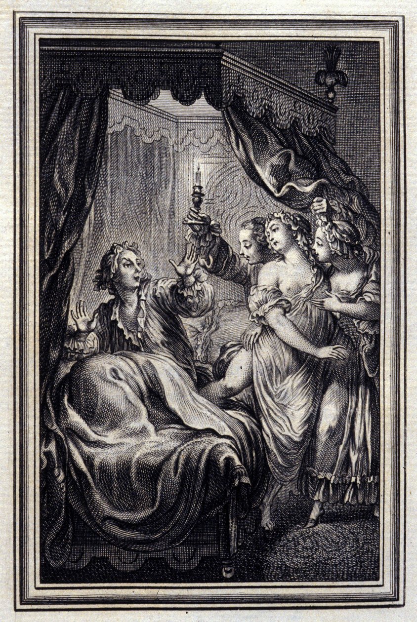 Nikdy si nevšimneme všeho – v „Tales et nouvelles en vers“ od Jean La Fontaine. 1776. Ilustrace P.P. Choffard. od Pierre Philippe Choffard