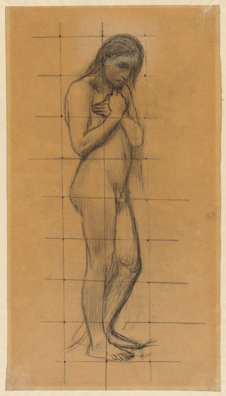 Stojící mužský akt od Pierre Puvis de Chavannes