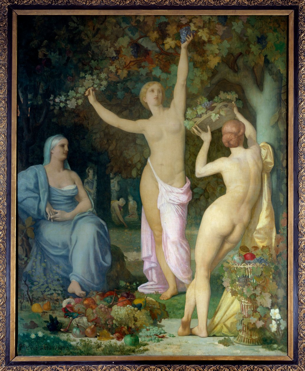 Podzimní malba od Pierra Puvise de Chavannes (1824-1898) 1864 Ne. 2,85x2,26 m Lyon, Muzeum výtvarných umění od Pierre Puvis de Chavannes