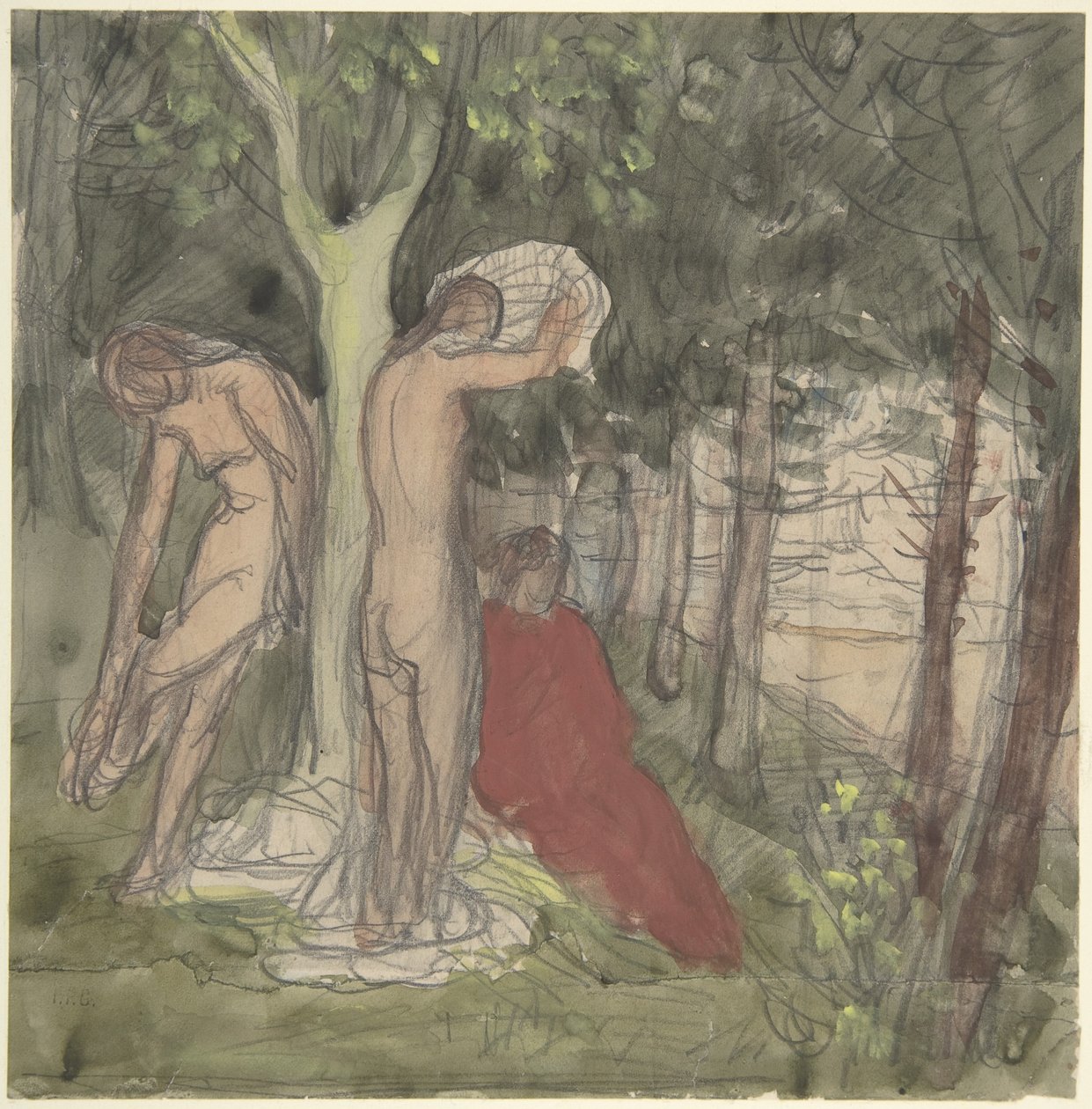 Koupající se od Pierre Puvis de Chavannes