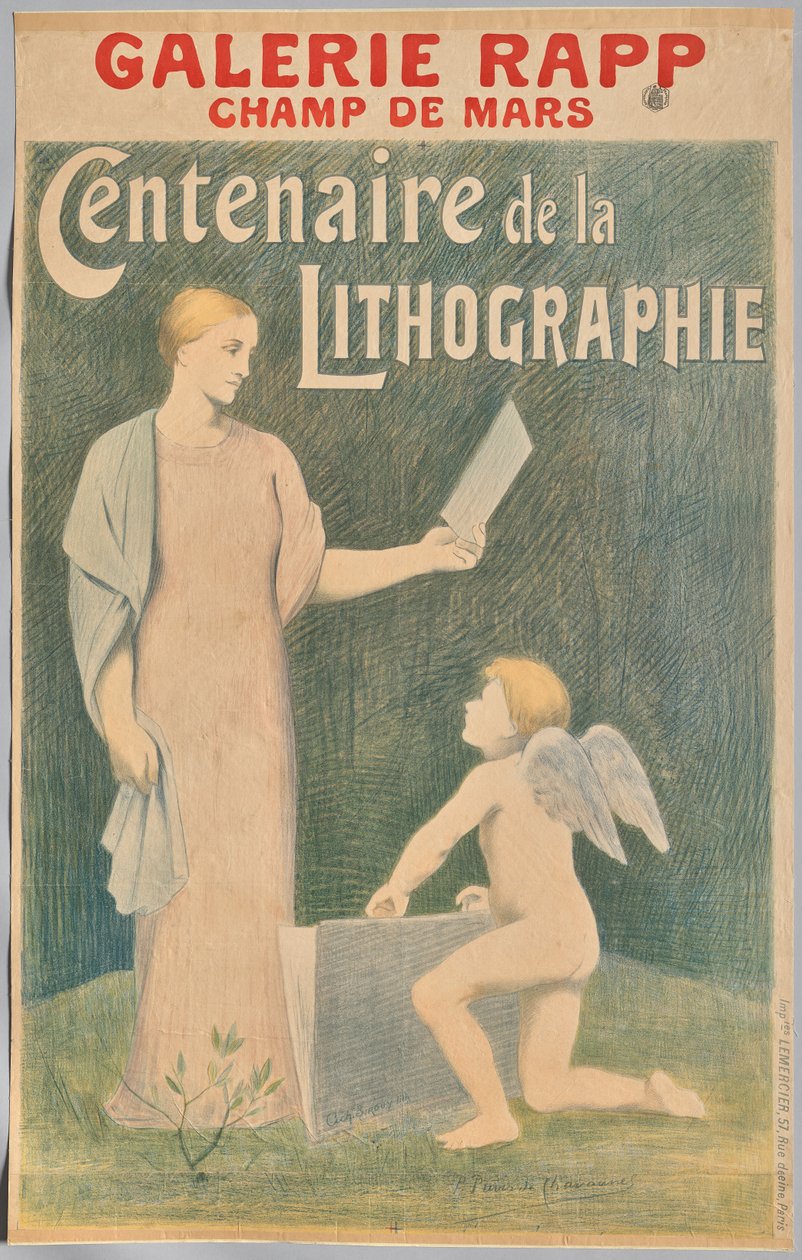 Stoleté výročí litografie od Pierre Puvis de Chavannes