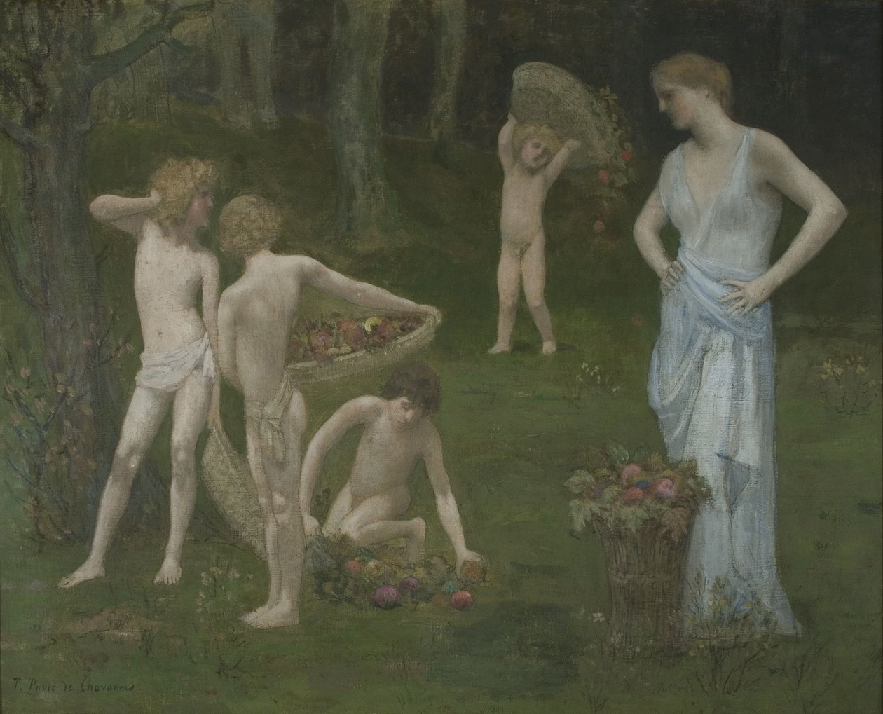 Děti v sadu, c. 1886-1888 od Pierre Puvis de Chavannes