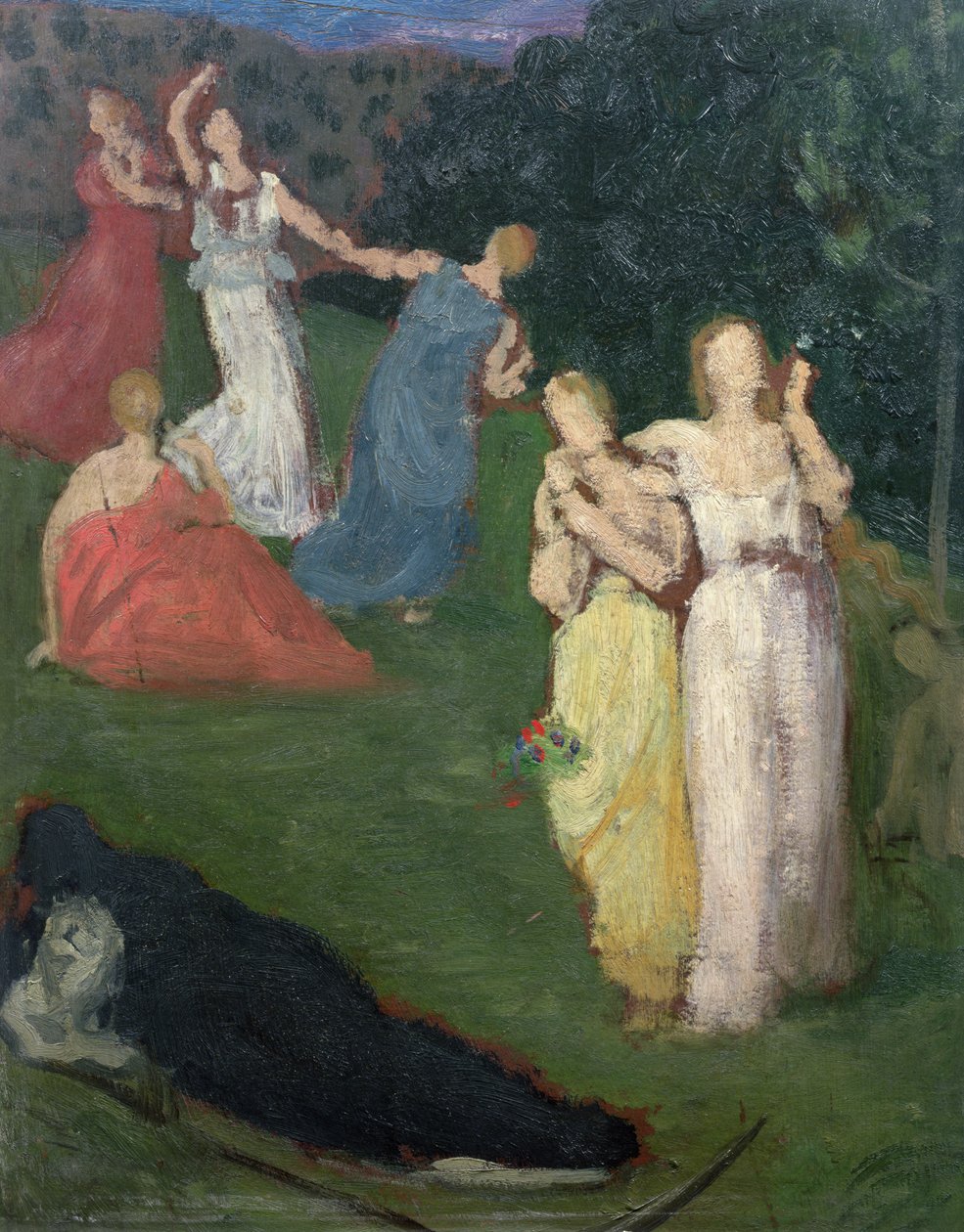 Death and the Maidens (olej na desce) od Pierre Puvis de Chavannes
