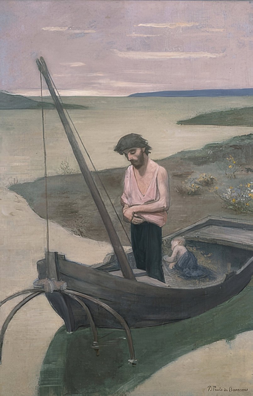 Chudák rybář. Kolem 1887-92 od Pierre Puvis de Chavannes
