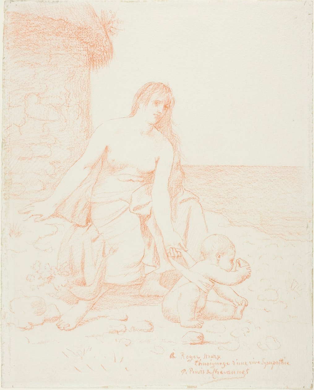 Rybářská rodina od Pierre Puvis de Chavannes