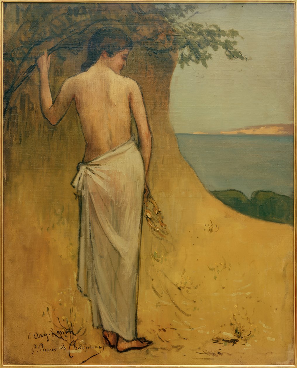 Dívka u moře od Pierre Puvis de Chavannes