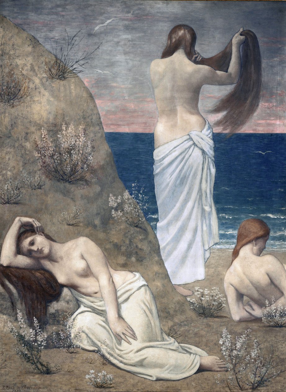 Mladé dívky u moře od Pierre Puvis de Chavannes