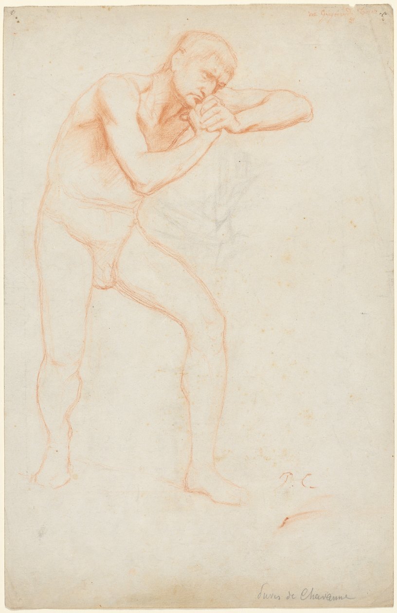 Mužský akt od Pierre Puvis de Chavannes
