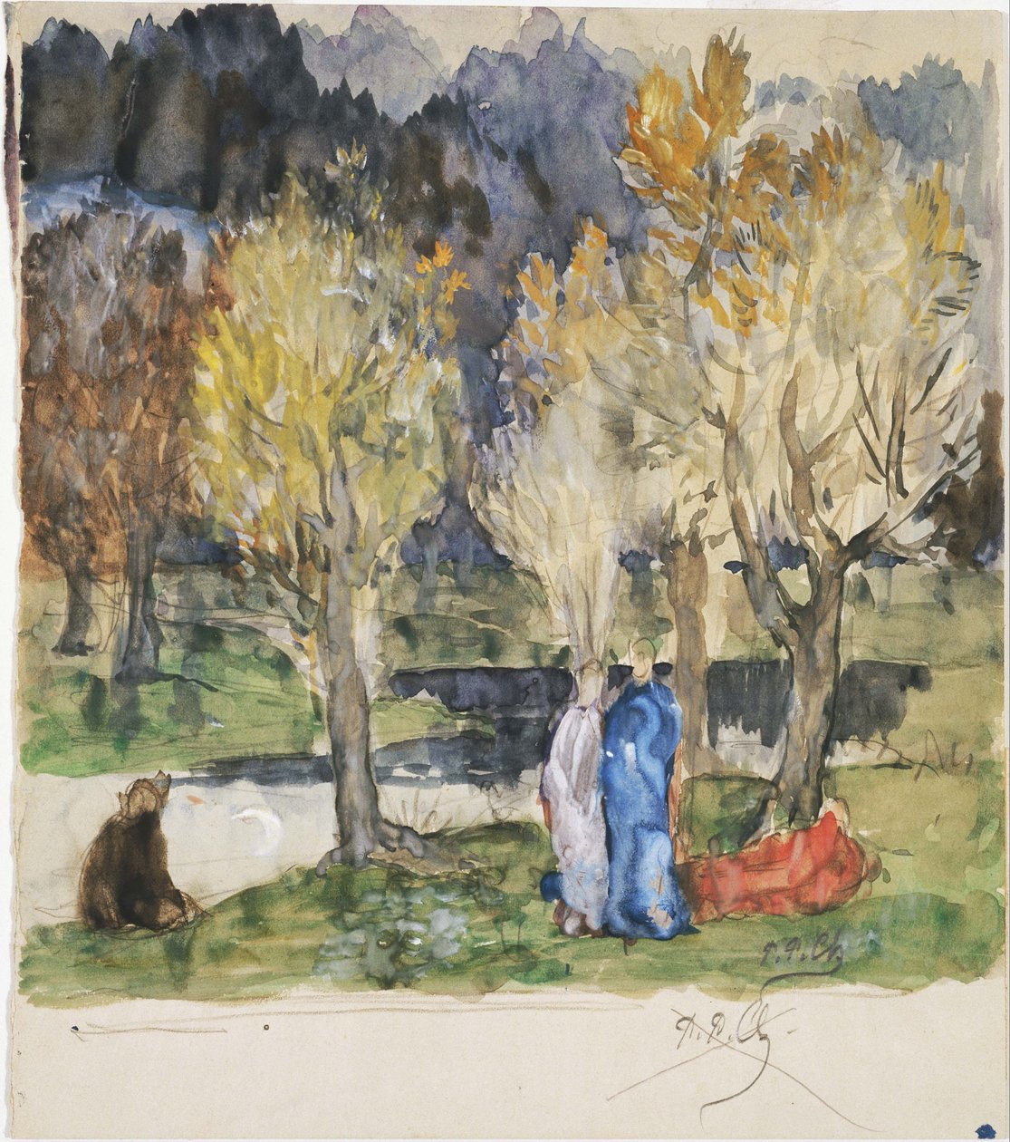 Posvátný háj od Pierre Puvis de Chavannes