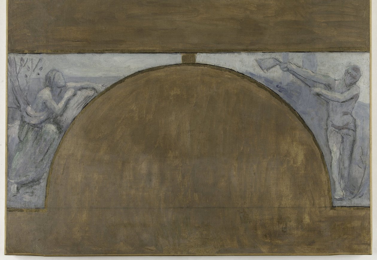 Roční období, skica pro Hôtel de Ville de Paris, mezi lety 1889 a 1892 (olej na plátně) od Pierre Puvis de Chavannes