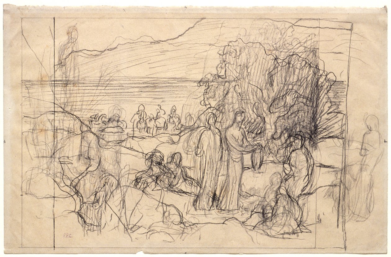 Studie pro nástěnnou výzdobu od Pierre Puvis de Chavannes