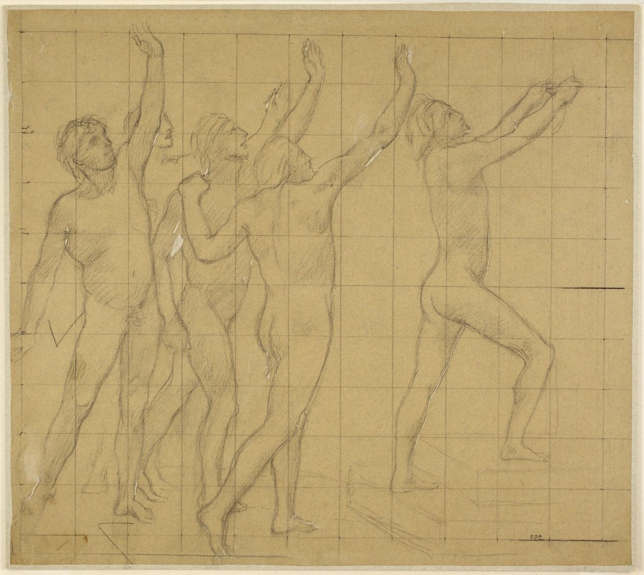 Studie pro půlkruhovou aulu Sorbonny (Literatura, vědy a umění) od Pierre Puvis de Chavannes