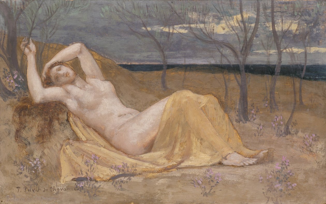 Tamaris, kolem 1886-87 od Pierre Puvis de Chavannes