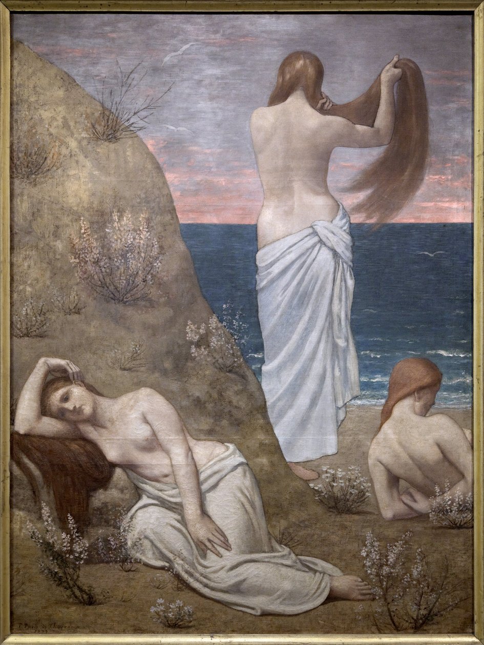 Mladé dívky u moře od Pierre Puvis de Chavannes