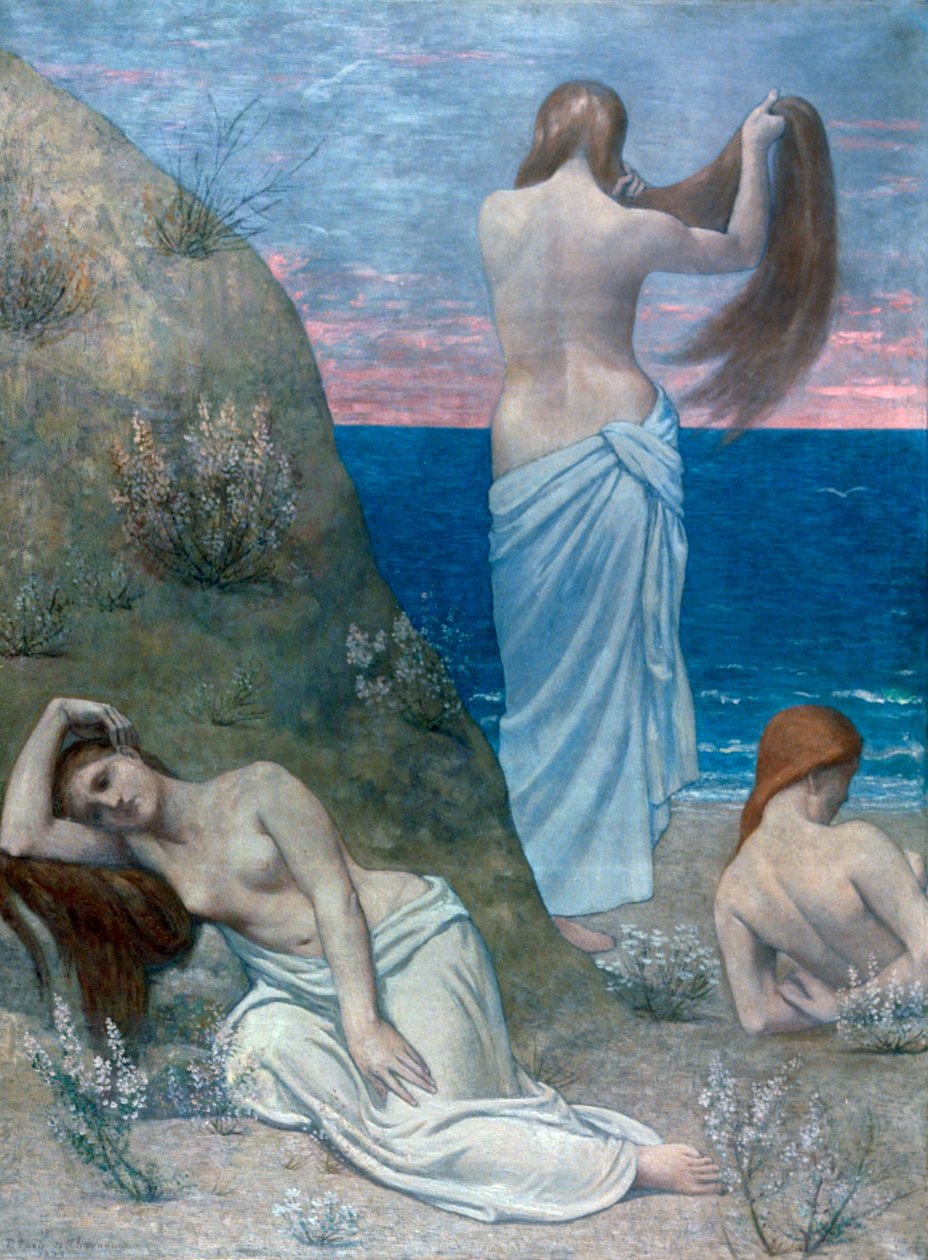 Young Girls by the Sea, před rokem 1894 od Pierre Puvis de Chavannes