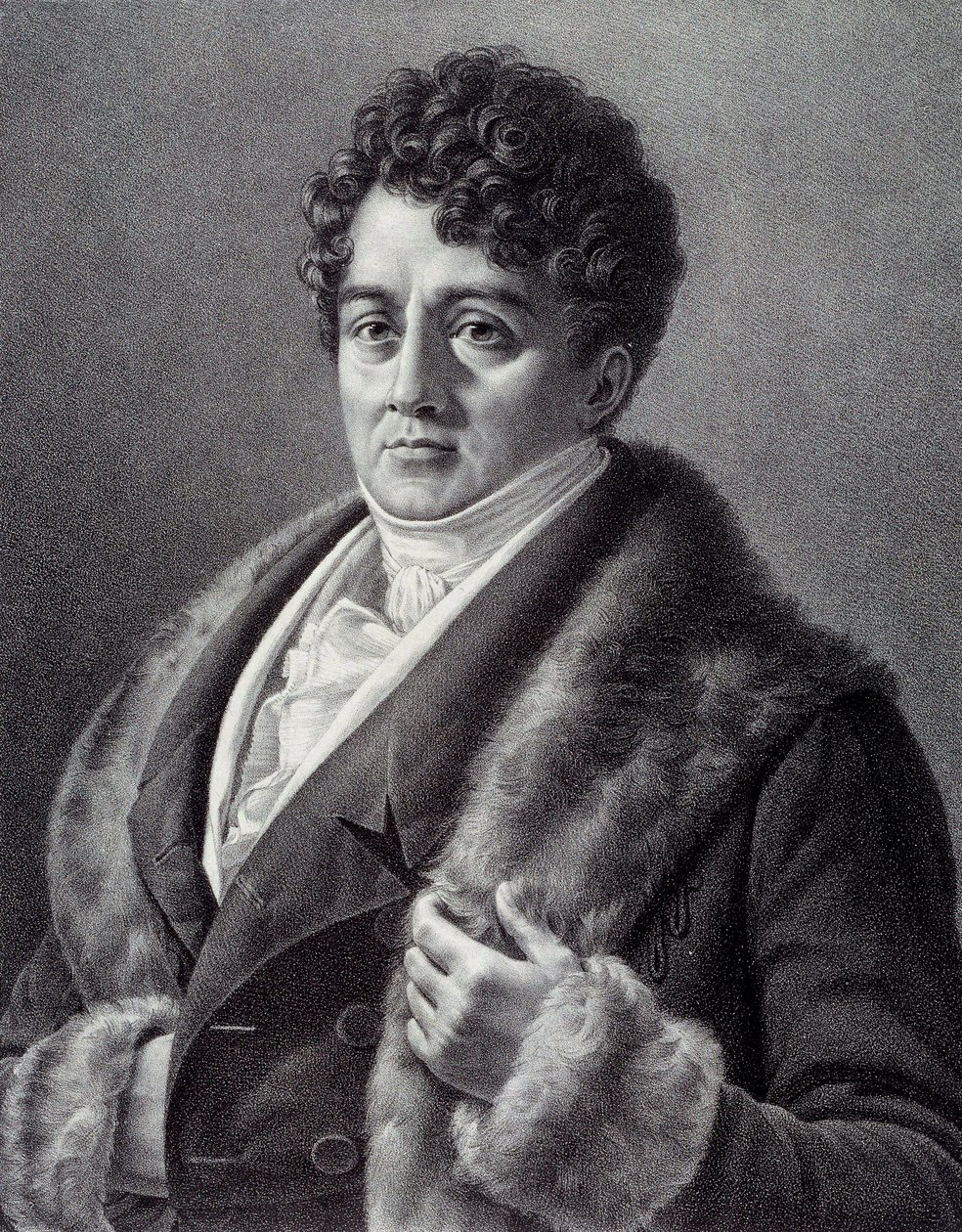 Portrét Francois-Josepha (Francois Joseph) Talma (1763-1826), francouzský herec Rytina Pierra Vignerona (1789-1872) Paříž 19. století, Musee Carnavalet od Pierre Roch Vigneron