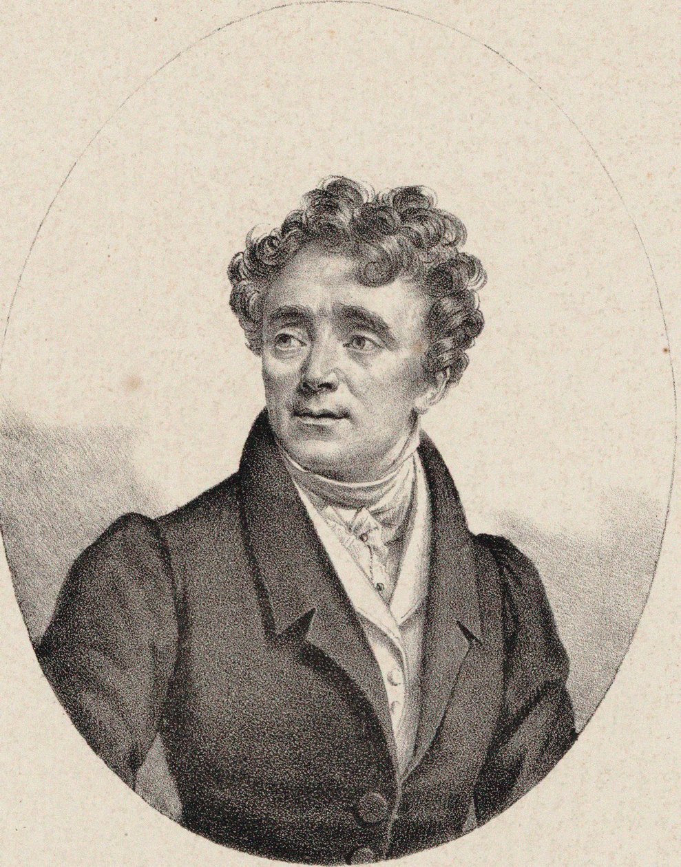 Portrét operního pěvce Louise Antoina Eléonore Poncharda 1787-1866, cca 1835. od Pierre Roch Vigneron