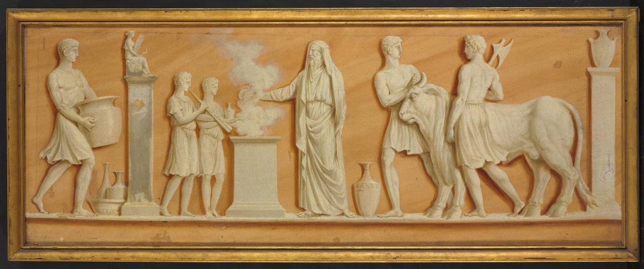 Overdoor Painting a dvoukřídlé dveře, 90. léta 18. století. od Pierre Rousseau