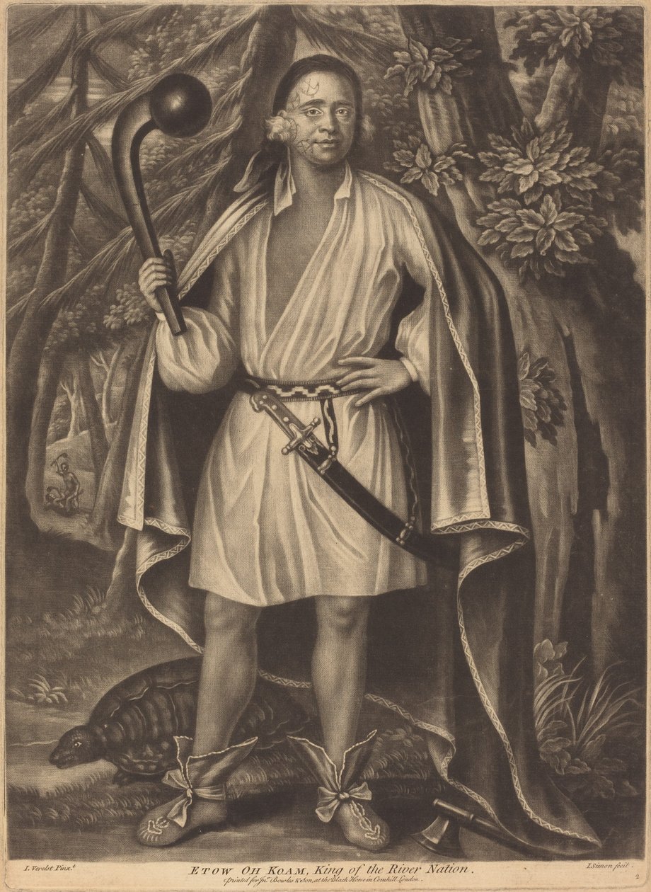 Etow oh Koam, král říčního národa od Pierre Simon II after John Verelst