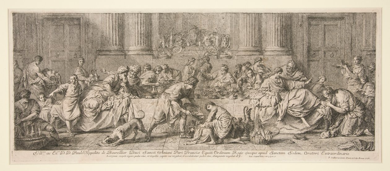 La Madeleine aux pieds de J?sus (Hostina v domě Šimona Farizea) od Pierre Subleyras