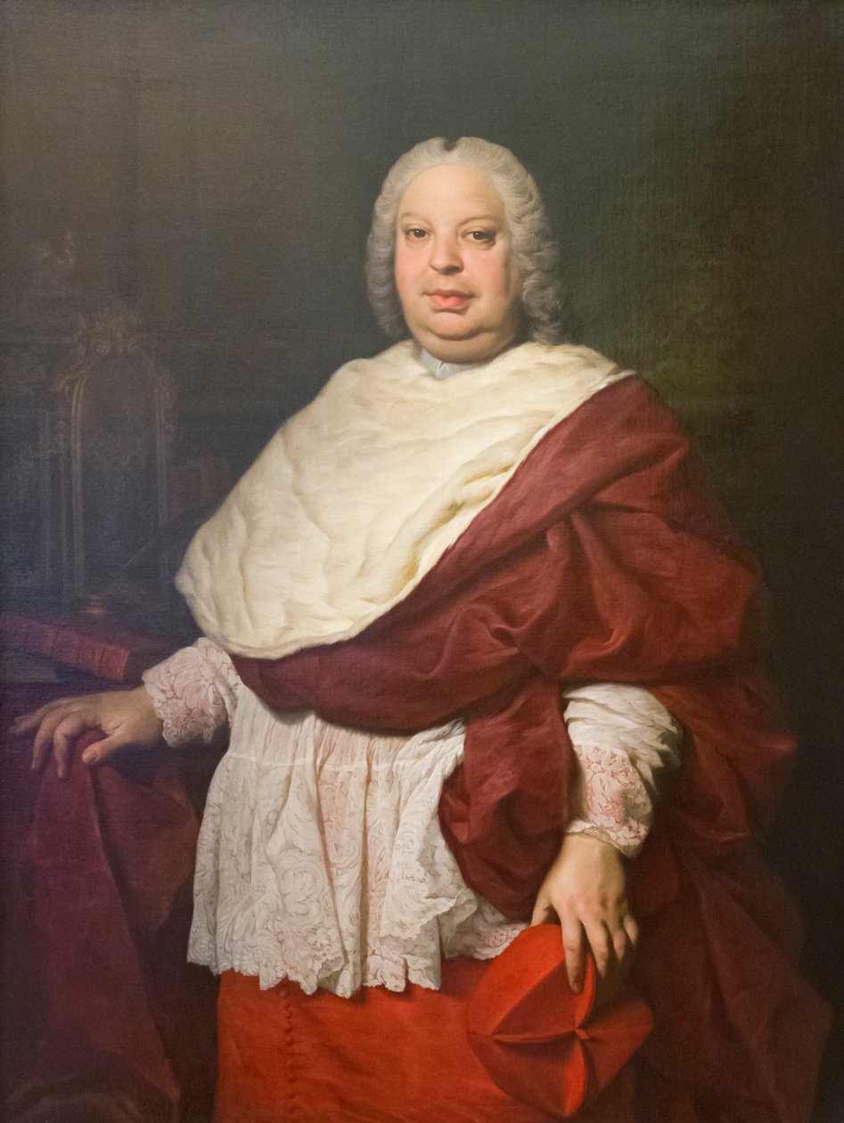 Portrét kardinála Silvia Valentiho Gonzagy, kolem roku 1745 (olej na plátně) od Pierre Subleyras