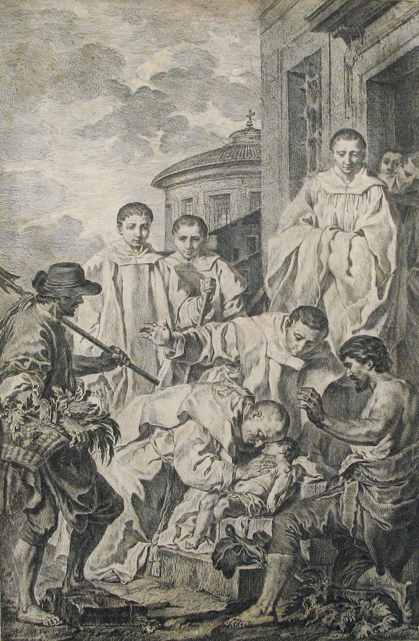 Svatý Benedikt křísí dítě, 18. století. od Pierre Subleyras