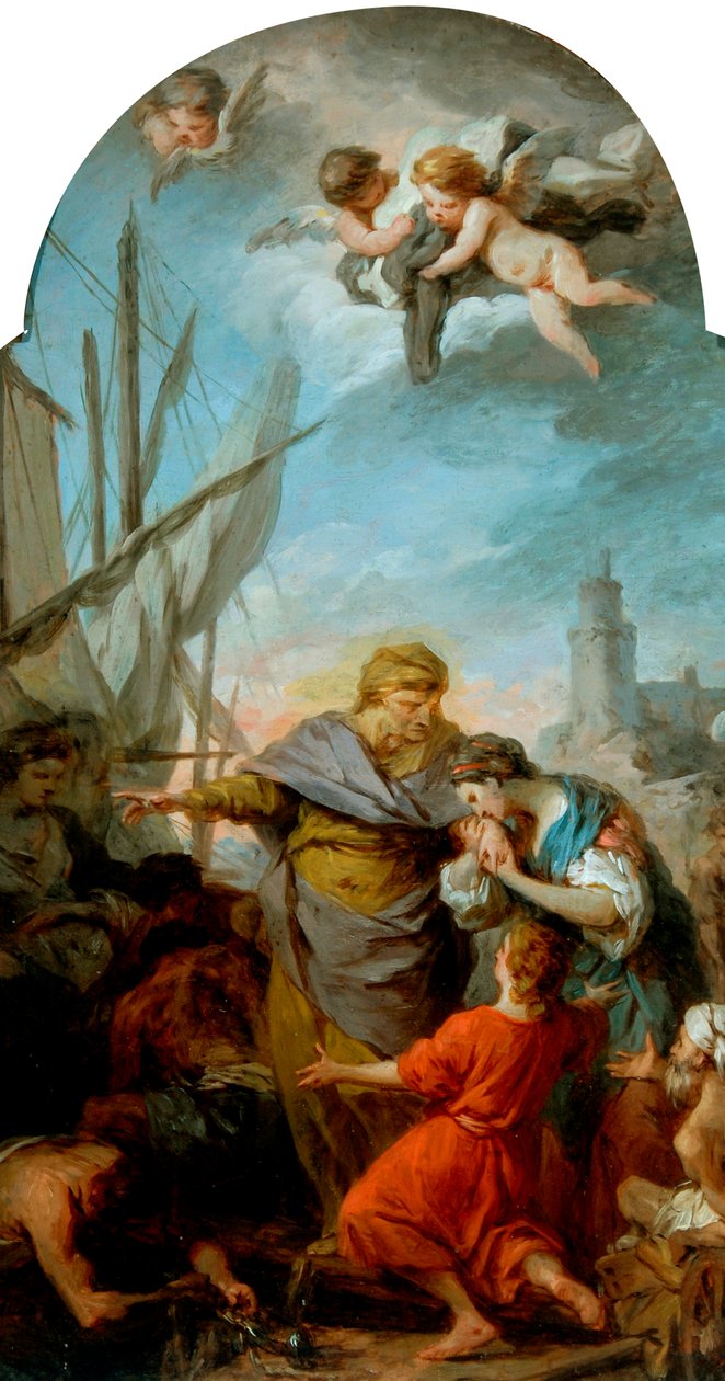 Nalodění sv. Pavla do Svaté země, kolem 1738-39 (olej na plátně) od Pierre Subleyras