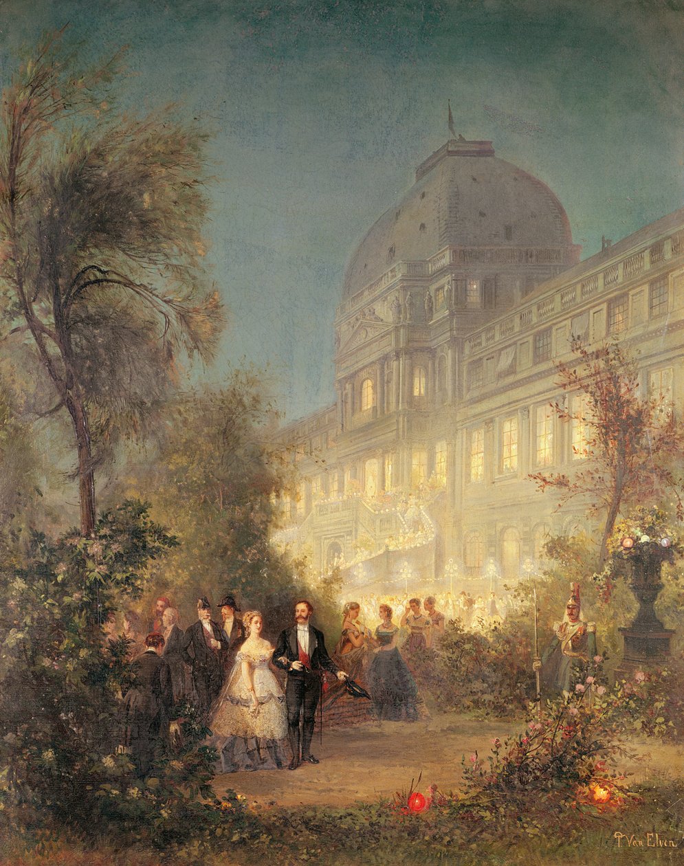 Večerní párty v Tuileries, 10. června 1867 od Pierre Tetar van Elven